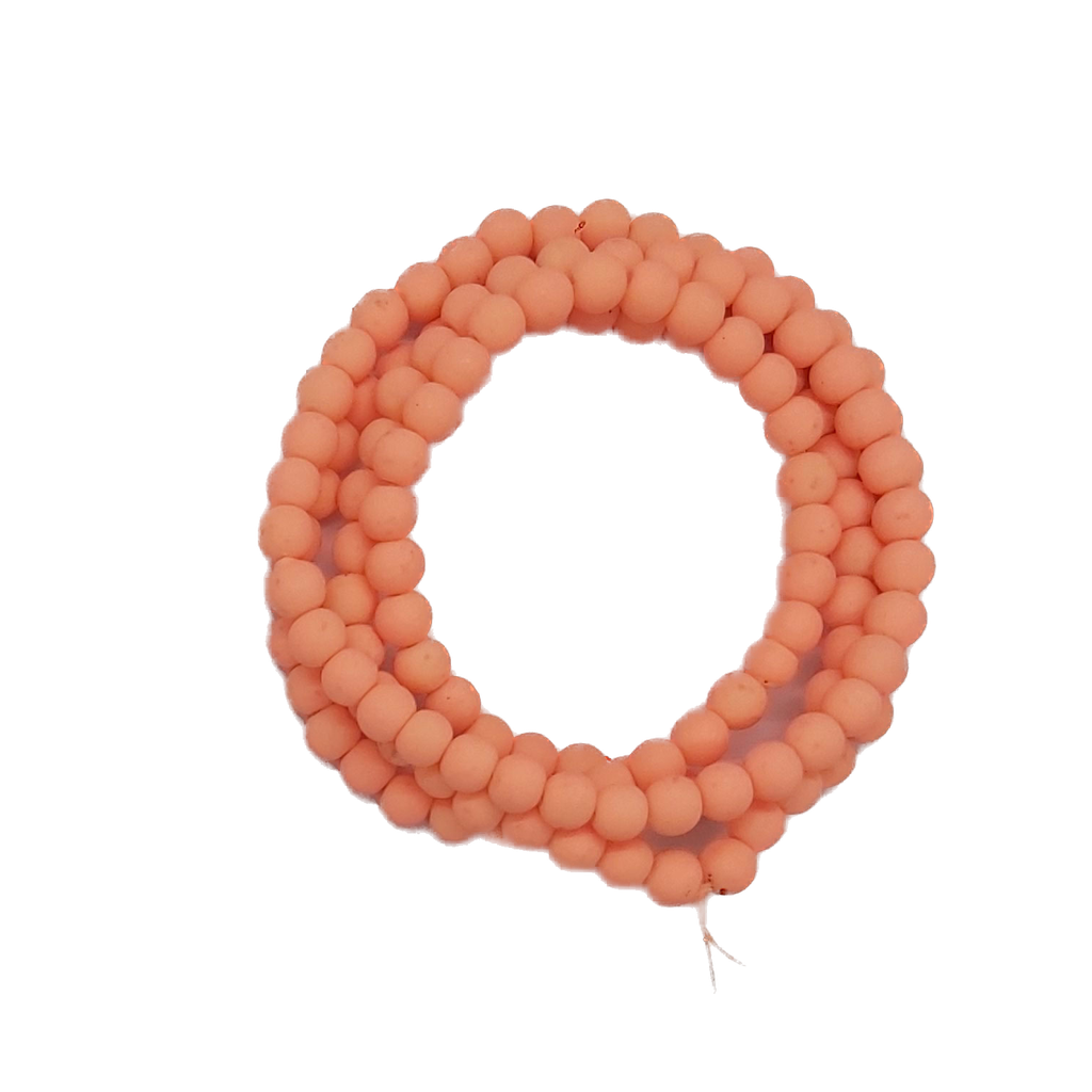 Perla vidrio engomada 6mm salmón