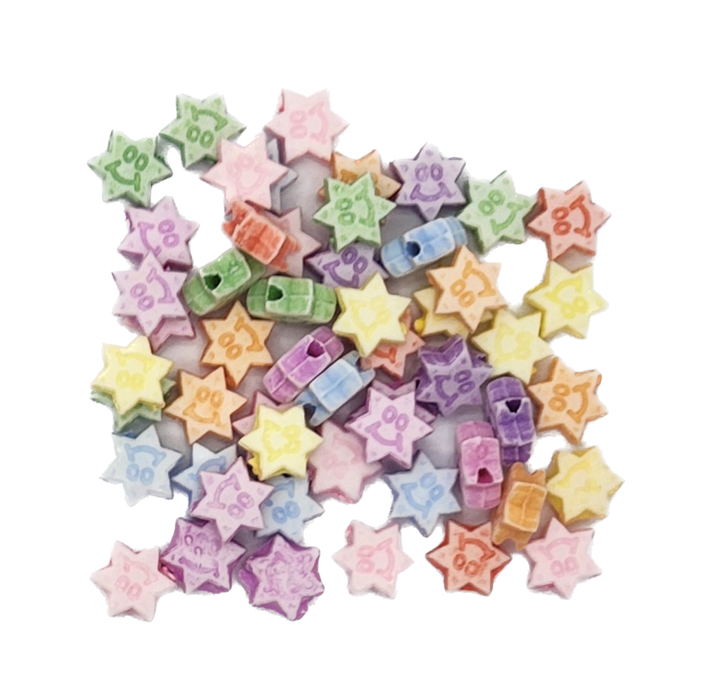 Plástico infantil labrado estrella carita x 10gr.