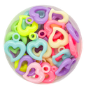 Plástico infantil pastel corazón contorno dije x 10gr.