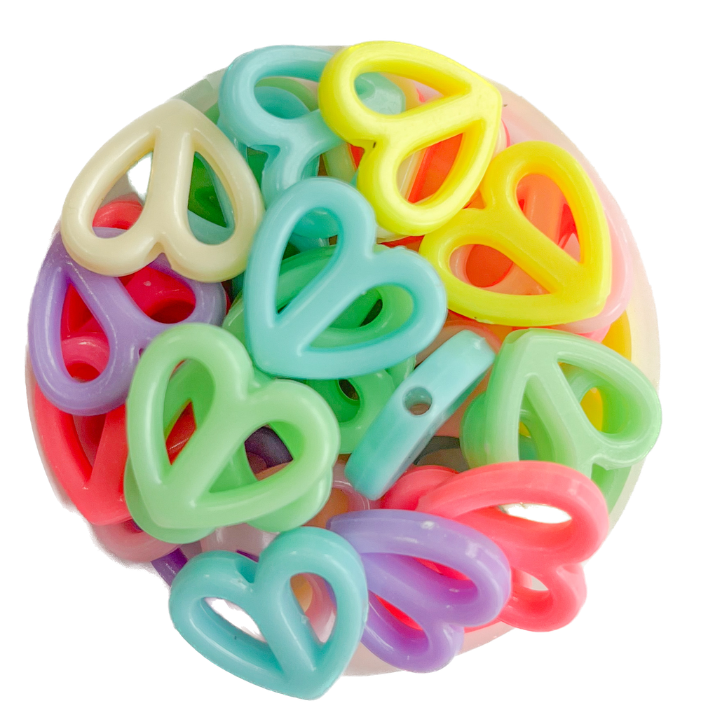 Plástico infantil pastel corazón contorno x 10gr.