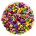 Plástico letras planas 7mm colores x 10gr.