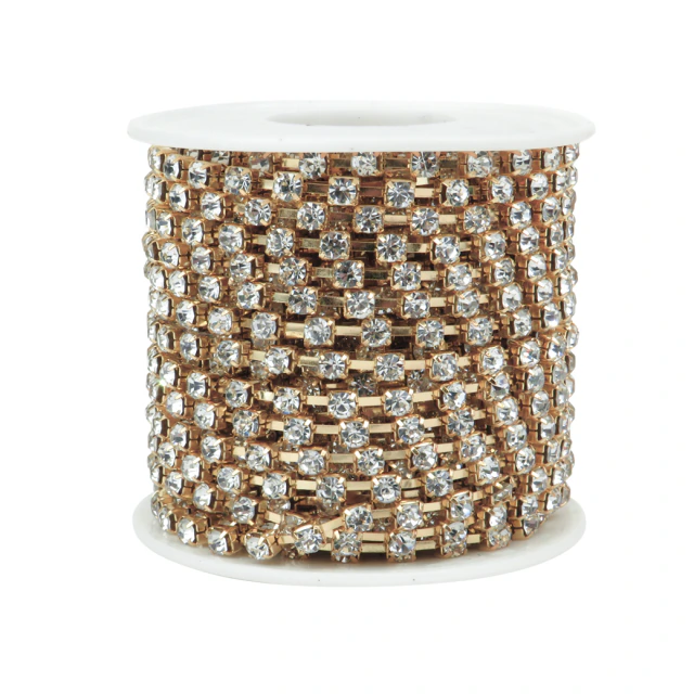 Strass cristal SS18 base oro #cristal x 10Y