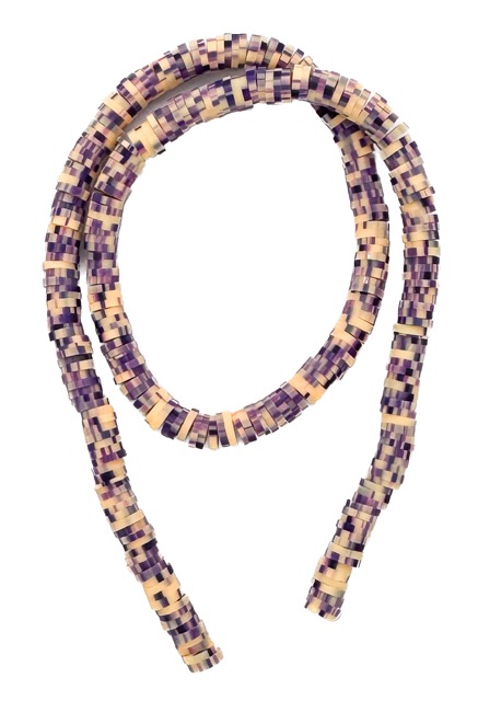 Tira Fimo plano 6mm jazpeada salmón/violeta