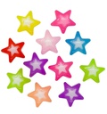 Acrílico translúcido bicolor estrella 15mm x 10 grs
