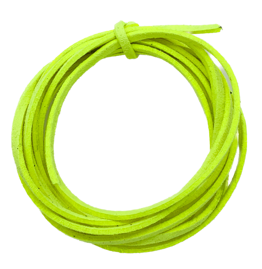 Cordón gamuza 3mm amarillo flúor