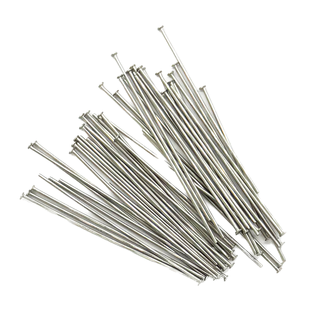 Alfiler c/tope acero quirúrgico 5cm x 50un.