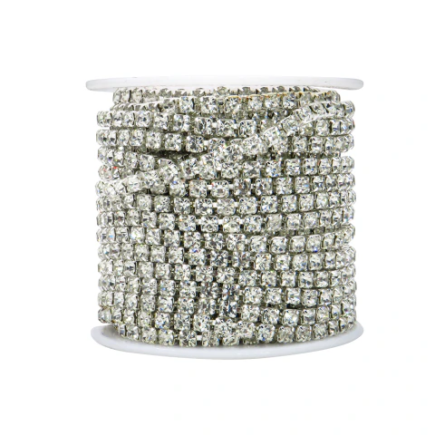 Strass cristal SS24 base plata #cristal x 10Y