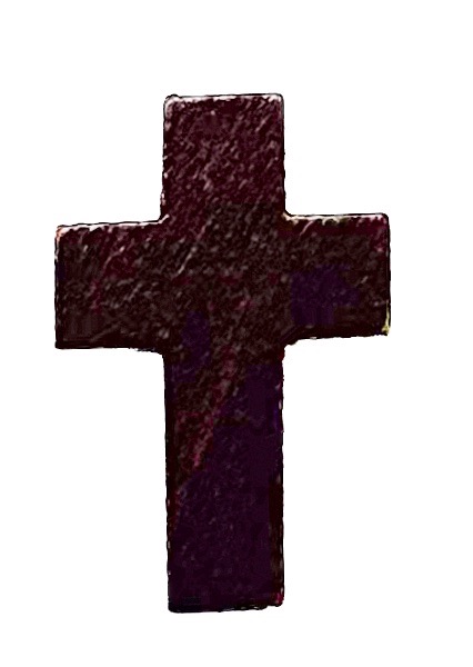 Cruz madera marron oscuro  22x15 mm x 10 un.