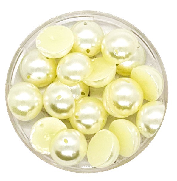 Media perla p/pegar 12mm natural x 10g