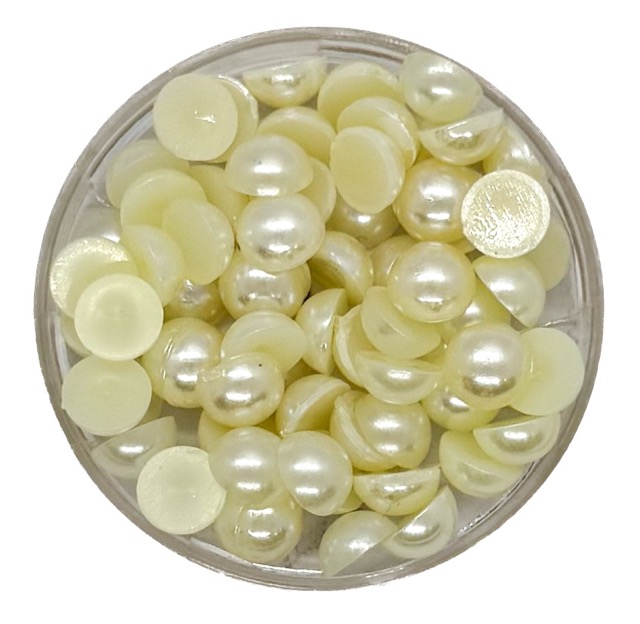 Media perla p/pegar 8mm natural x 10g