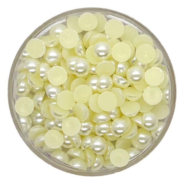 Media perla p/pegar 6mm natural  x 10g