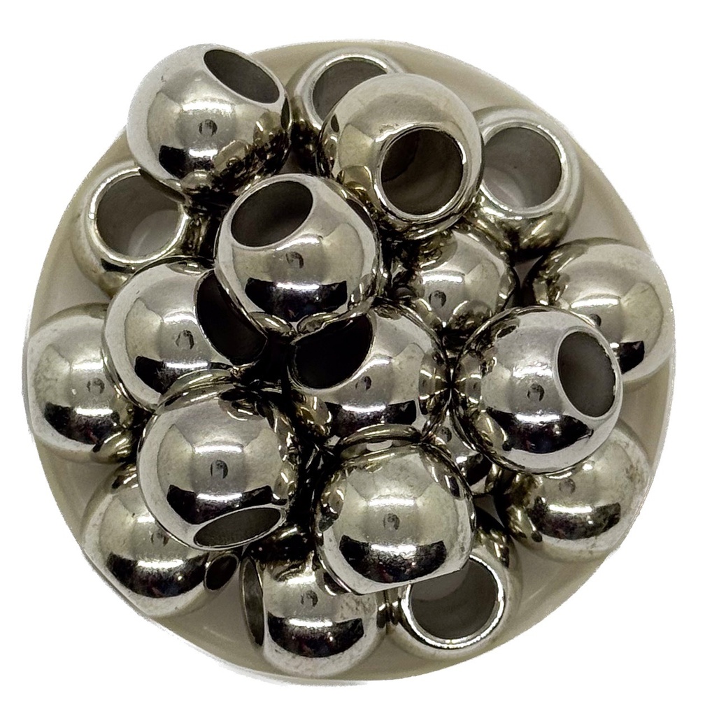 Bolita CCB niquel pase ancho 14mm x 10gr.