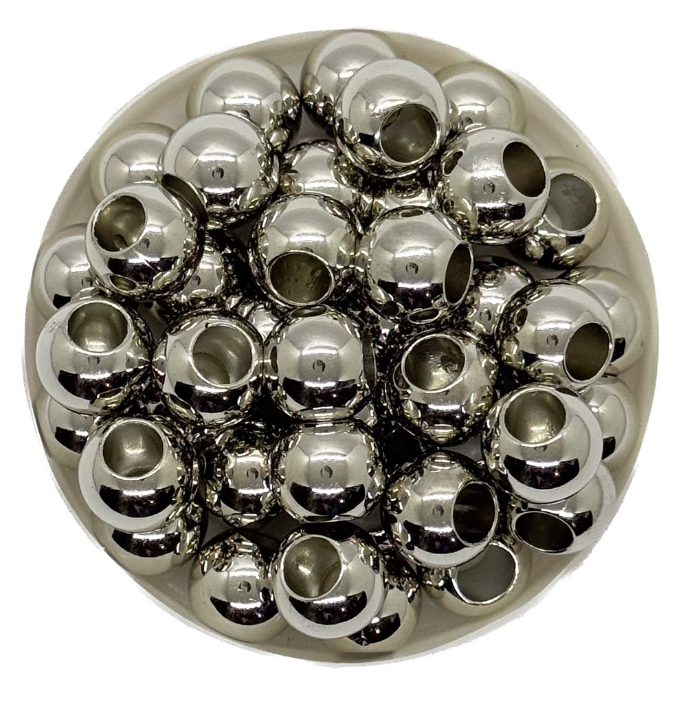Bolita CCB niquel pase ancho 12mm x 10gr.