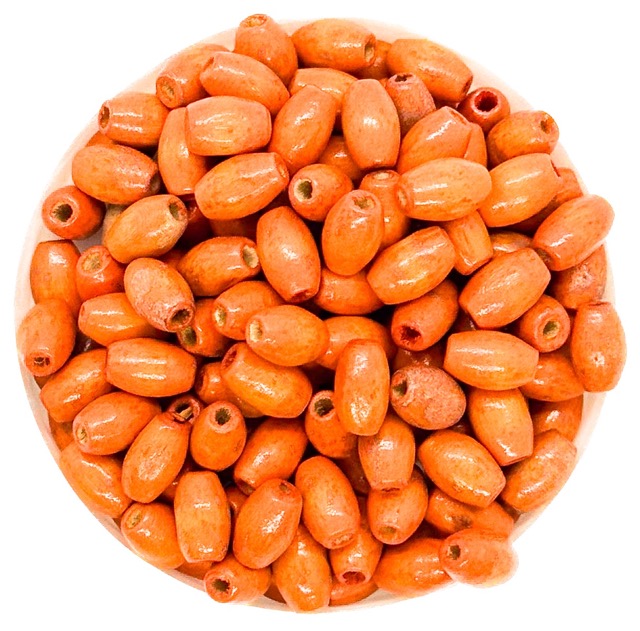 Arroz madera 8x5mm naranja x 20gr.