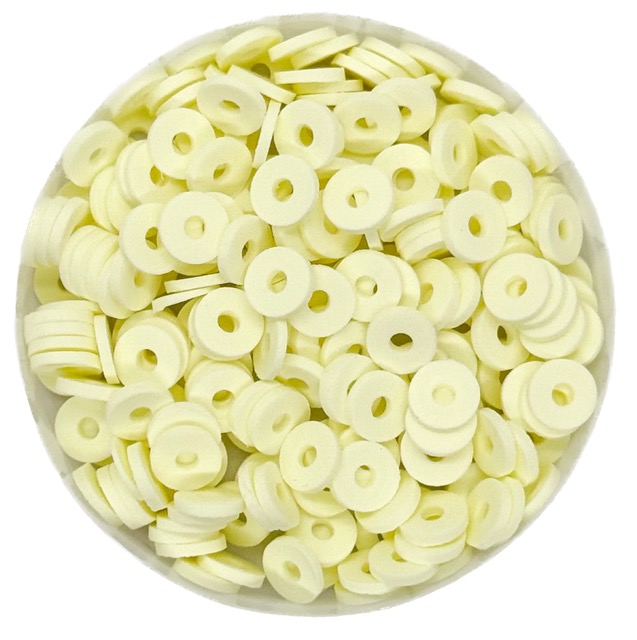 Argollita fimo 6mm a granel natural x 10 grs.