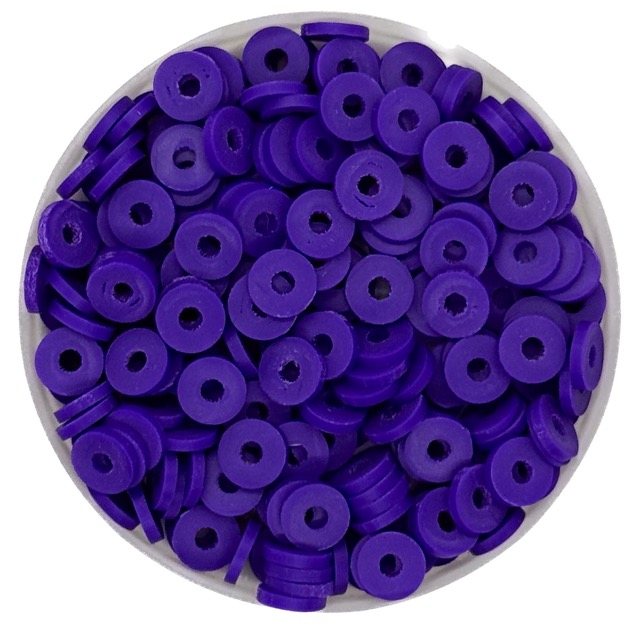 Argollita fimo 6mm a granel violeta x 10 grs.