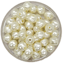 Perla de río plástica dona irregular 8mm x 10gr.