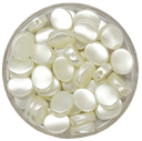 Perla de río plástica pastilla oval 10x8mm x 10gr.