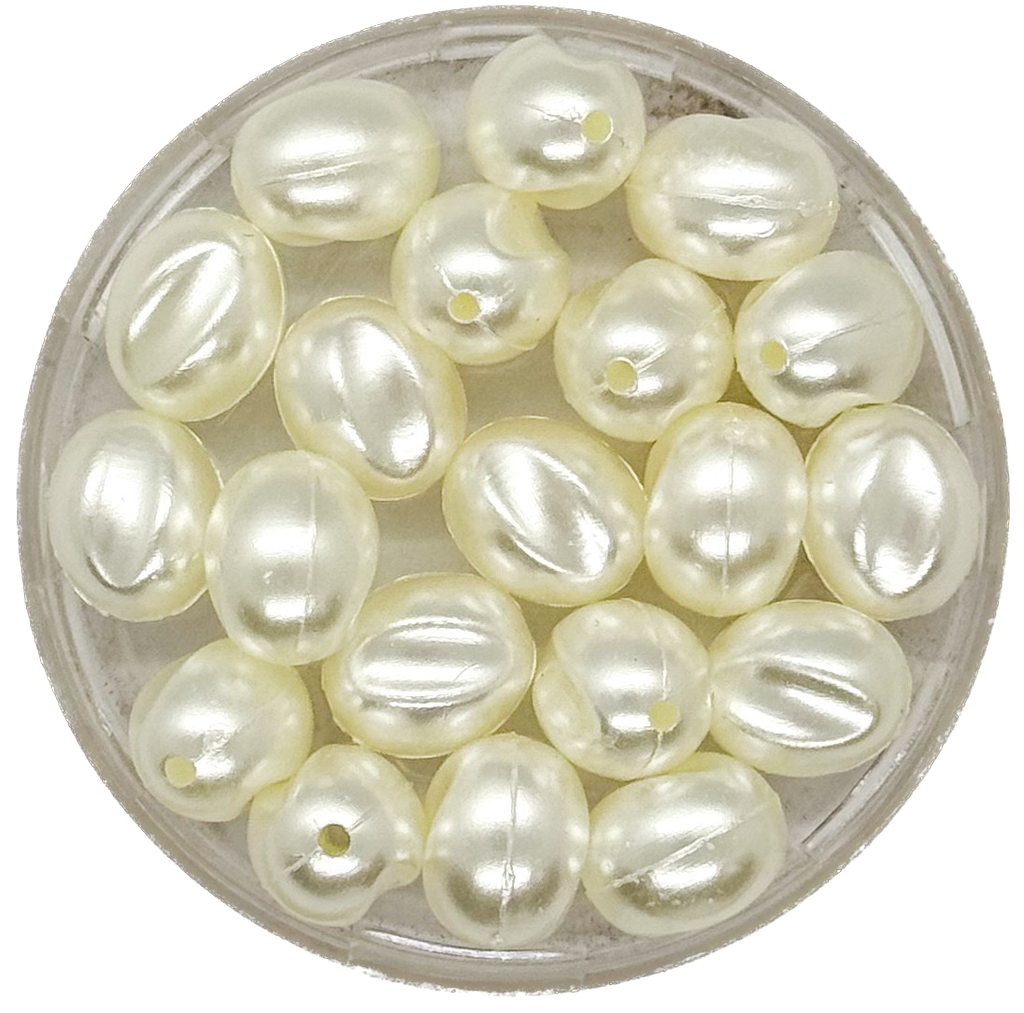 Perla de río plástica piedrita irregular 10mm #05 x 10gr