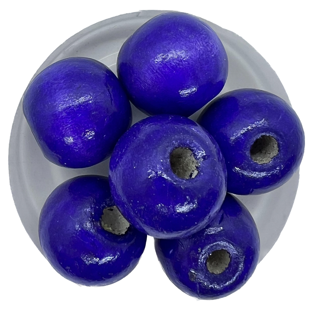 Bolita madera 15mm azul