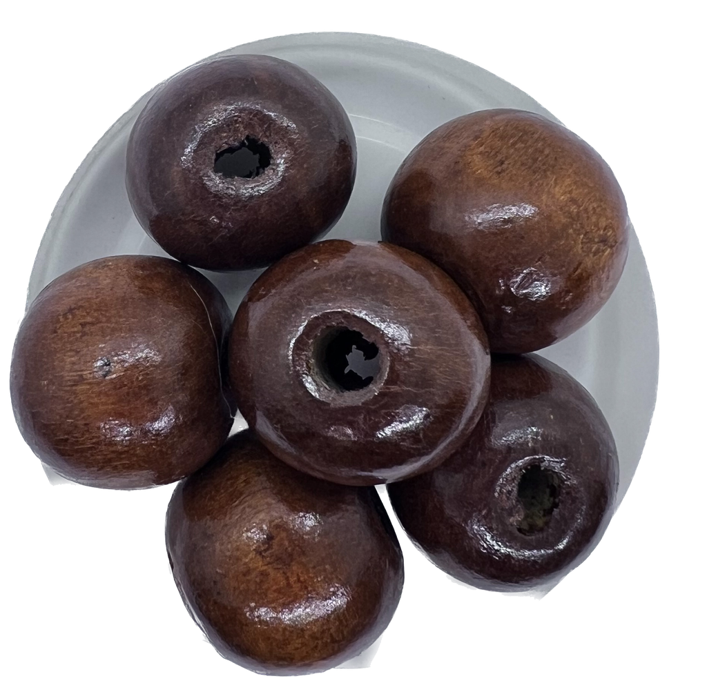 Bolita madera 15mm marrón claro