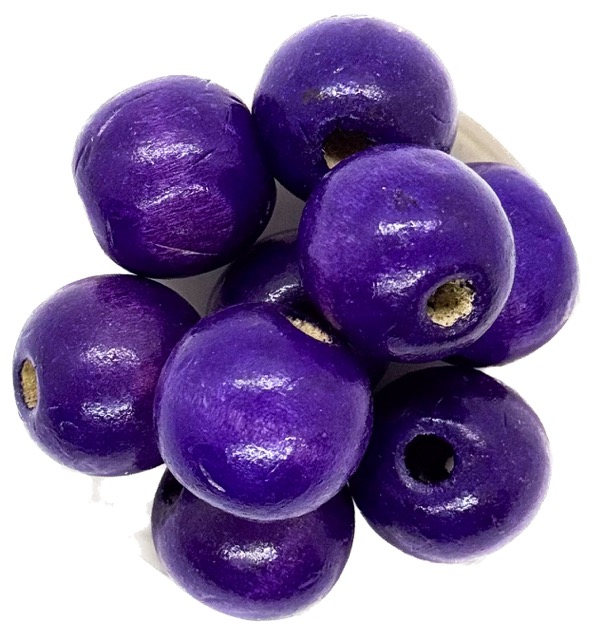 Bolita madera 20mm violeta
