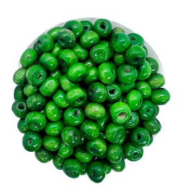 Bolita madera 6mm verde manzana