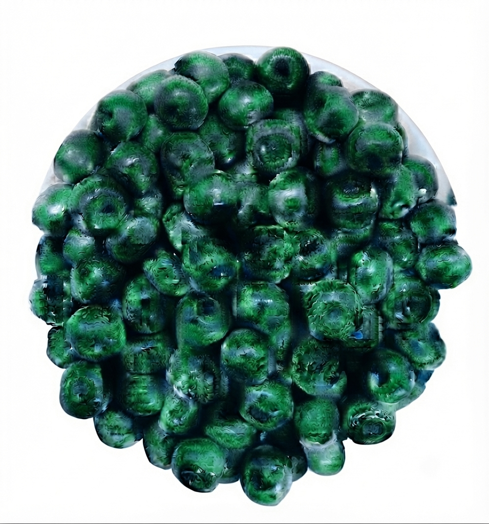 Bolita madera 8mm verde oscuro