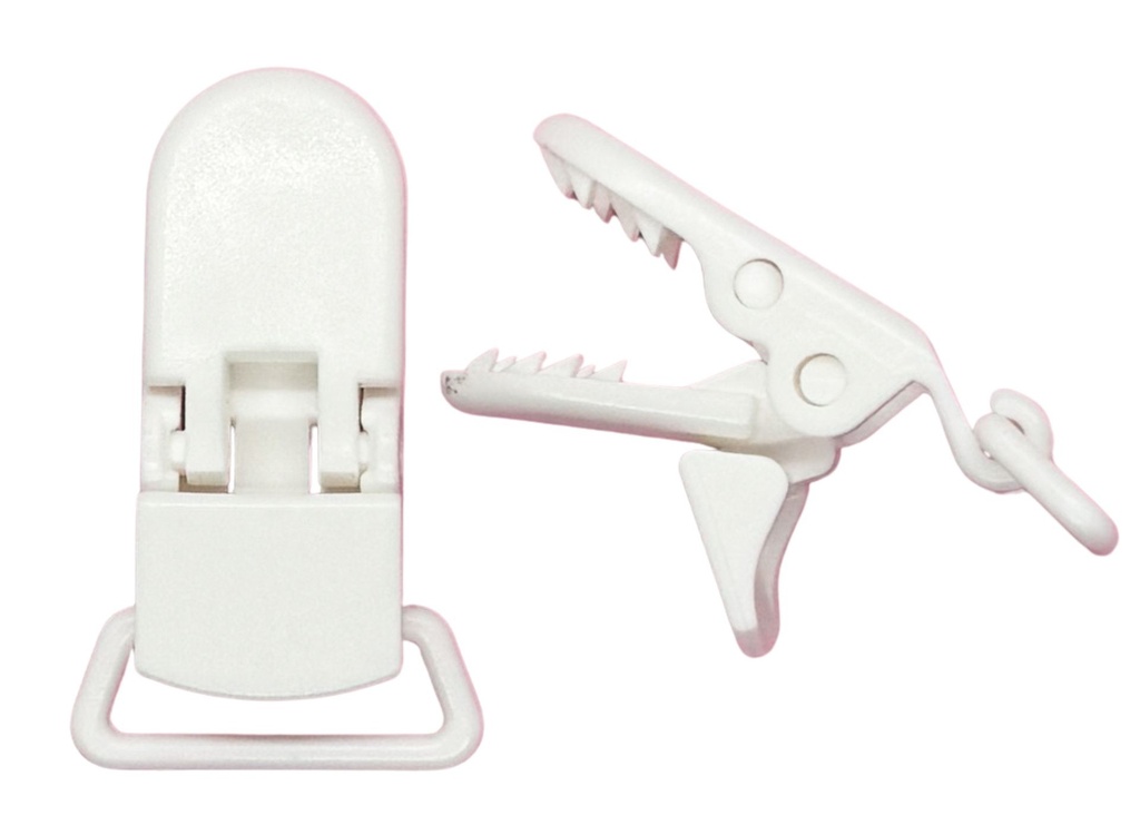 Portachupete acrílico blanco pase 25mm x 1 un.