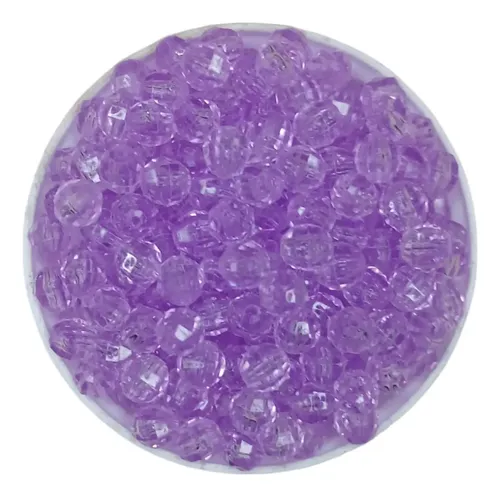 Bolita acrílica facetada lila 6mm x 10g