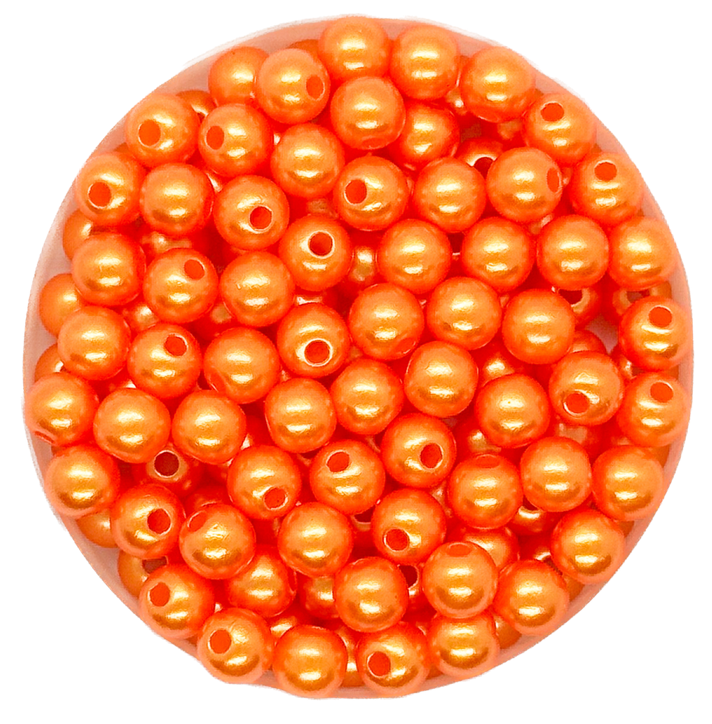 Perla plást. perlada naranja 6mm x 10g