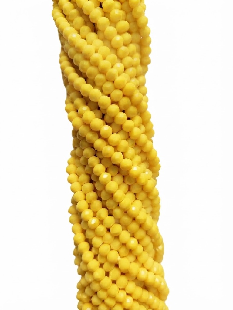 Cristal de roca 6mm amarillo opaco