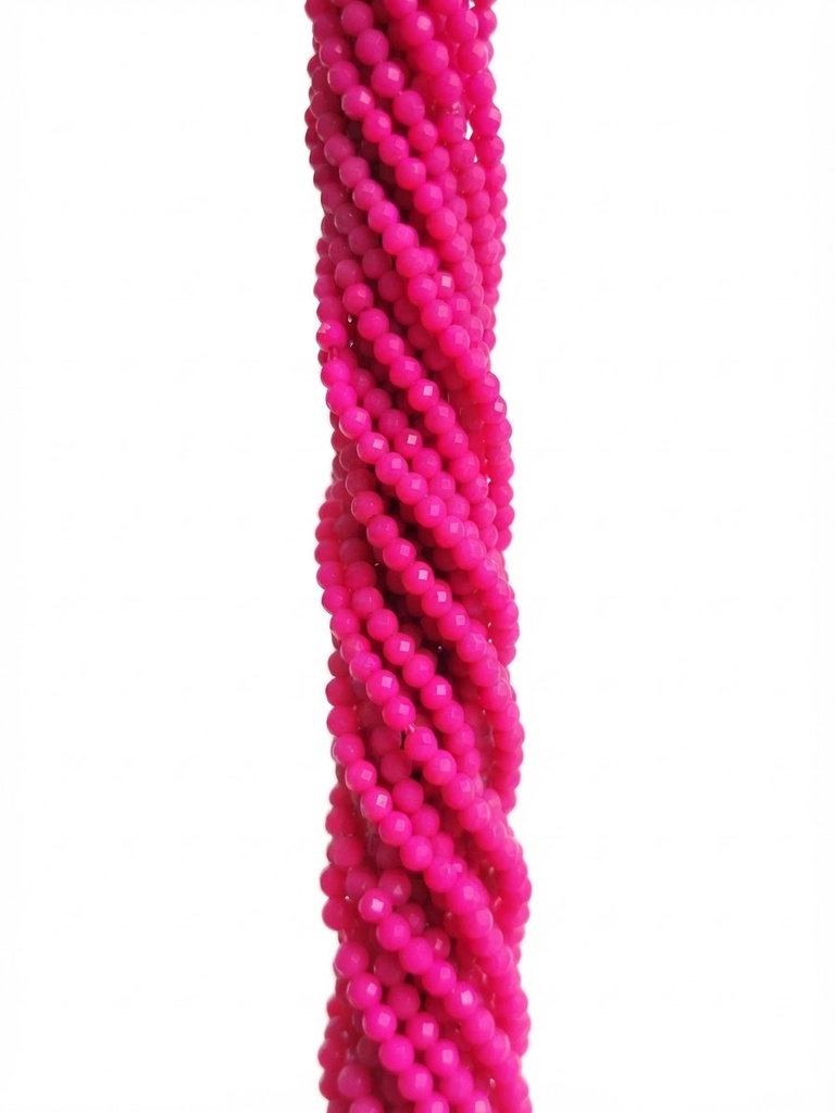 Cristal de roca 6mm fucsia opaco