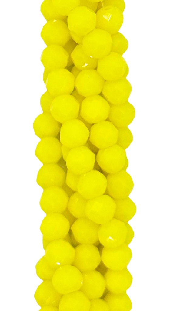 Cristal de roca 4mm amarillo opaco #1