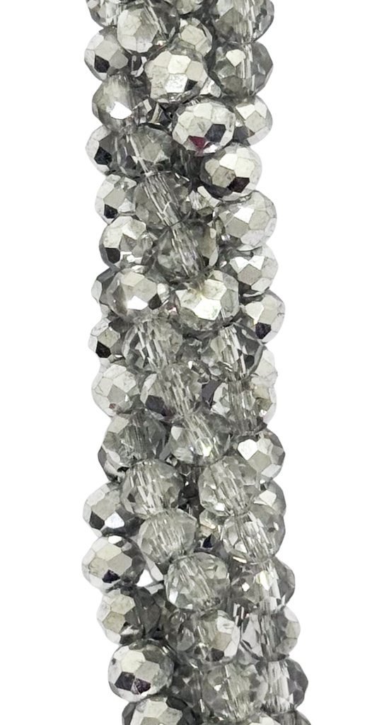 Cristal de roca 4mm plata bicolor