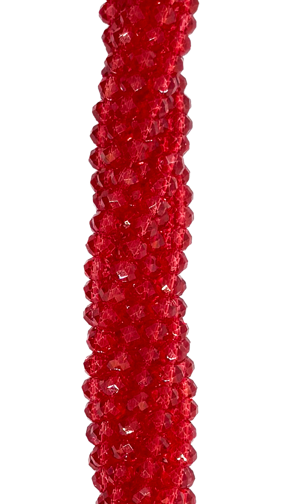 Cristal de roca 4mm rojo oscuro transparente