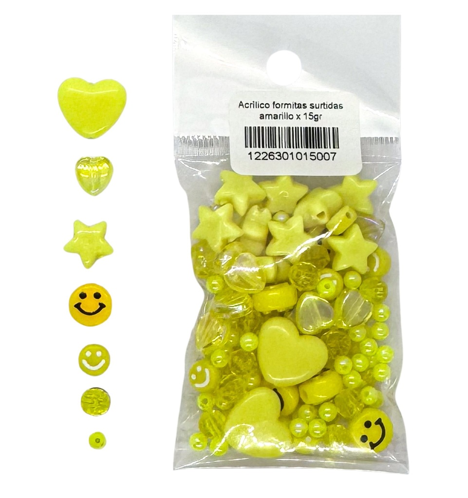 Acrílico mix formitas amarillo x 15gr