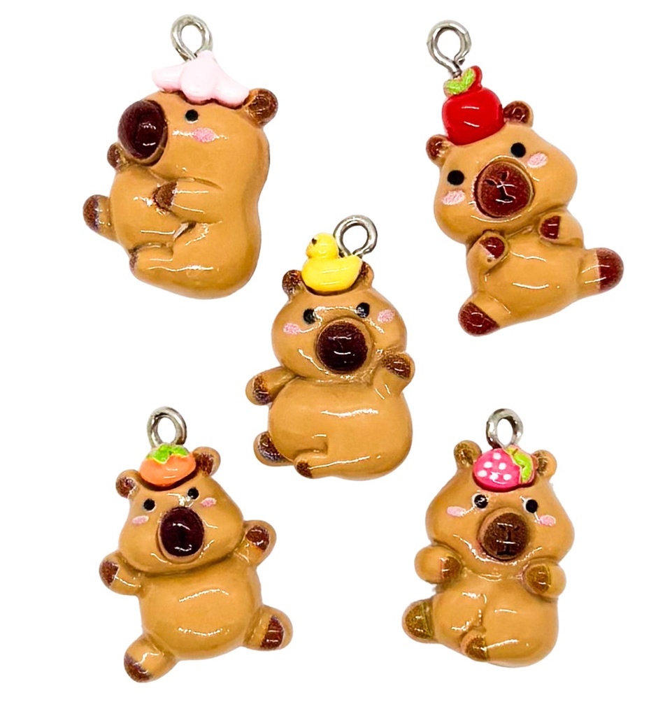 Dije capibara c/pitón #002 x 1 un.