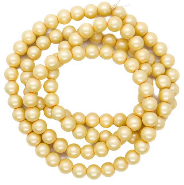 Perla vidrio satinada 8mm beige