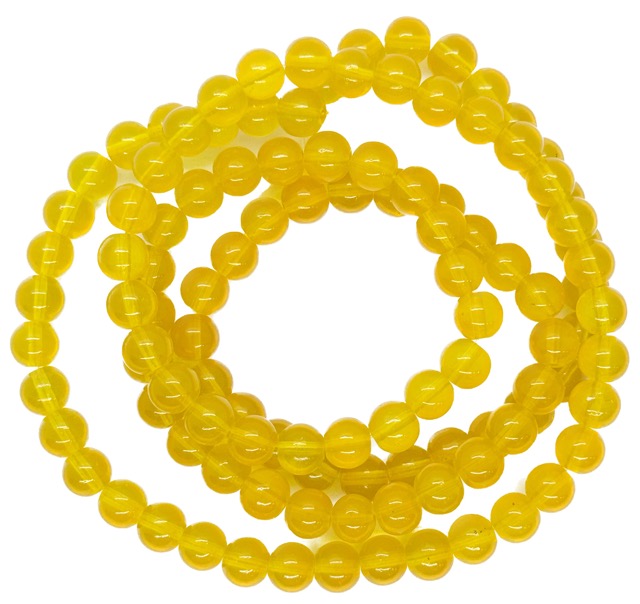 Perla vidrio opalina 8 mm amarillo