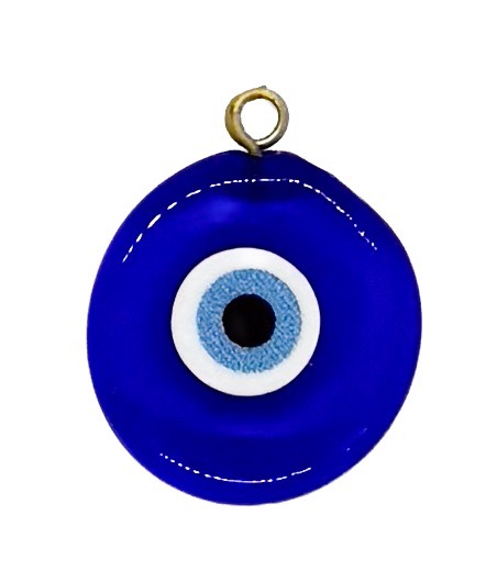 Dije Ojo turco vidrio 20mm azul x 1un.