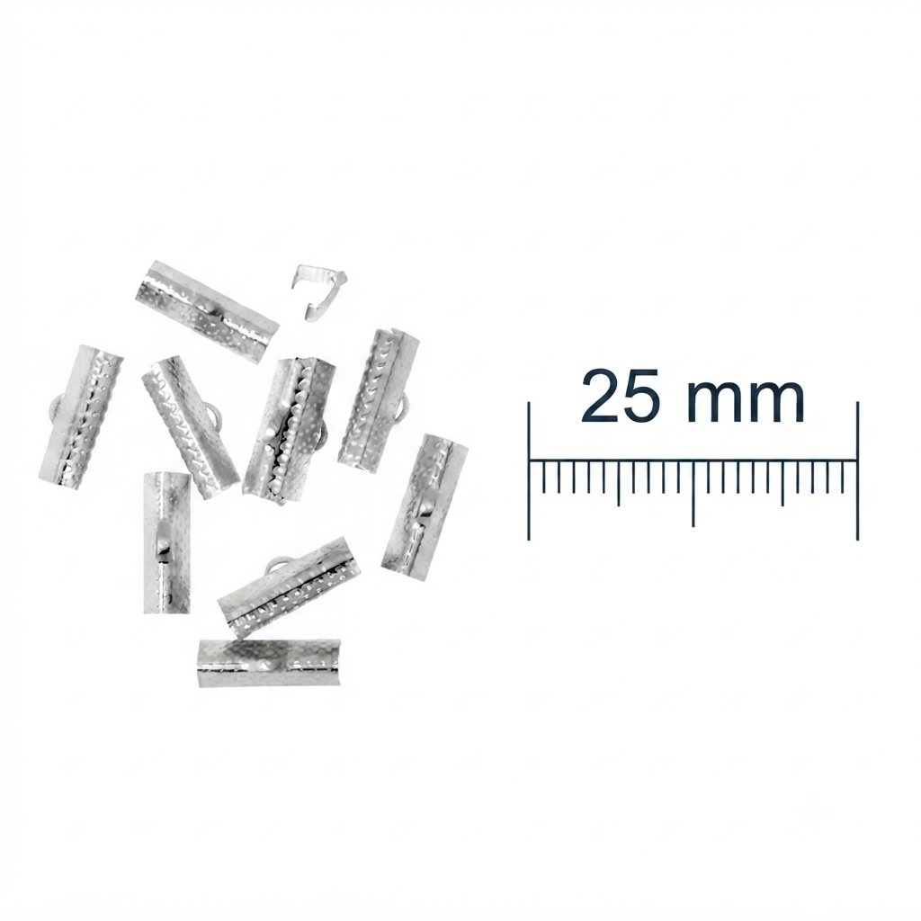 Cocodrilo metal plateado 25mm x 10g.