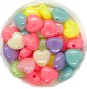 Plástico infantil pastel brillo corazón 10mm x 10 gr