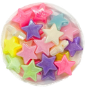 Plástico infantil pastel brillo estrella 13mm x 10 gr