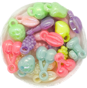 Plástico infantil pastel brillo surtido frutas #2 x 10 gr. 