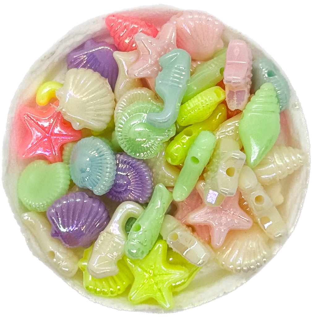 Plástico infantil pastel brillo surtido mar #1 x 10 gr. 