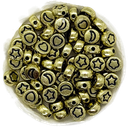 Plástico figuras surtidas plano 7mm dorado x 10gr