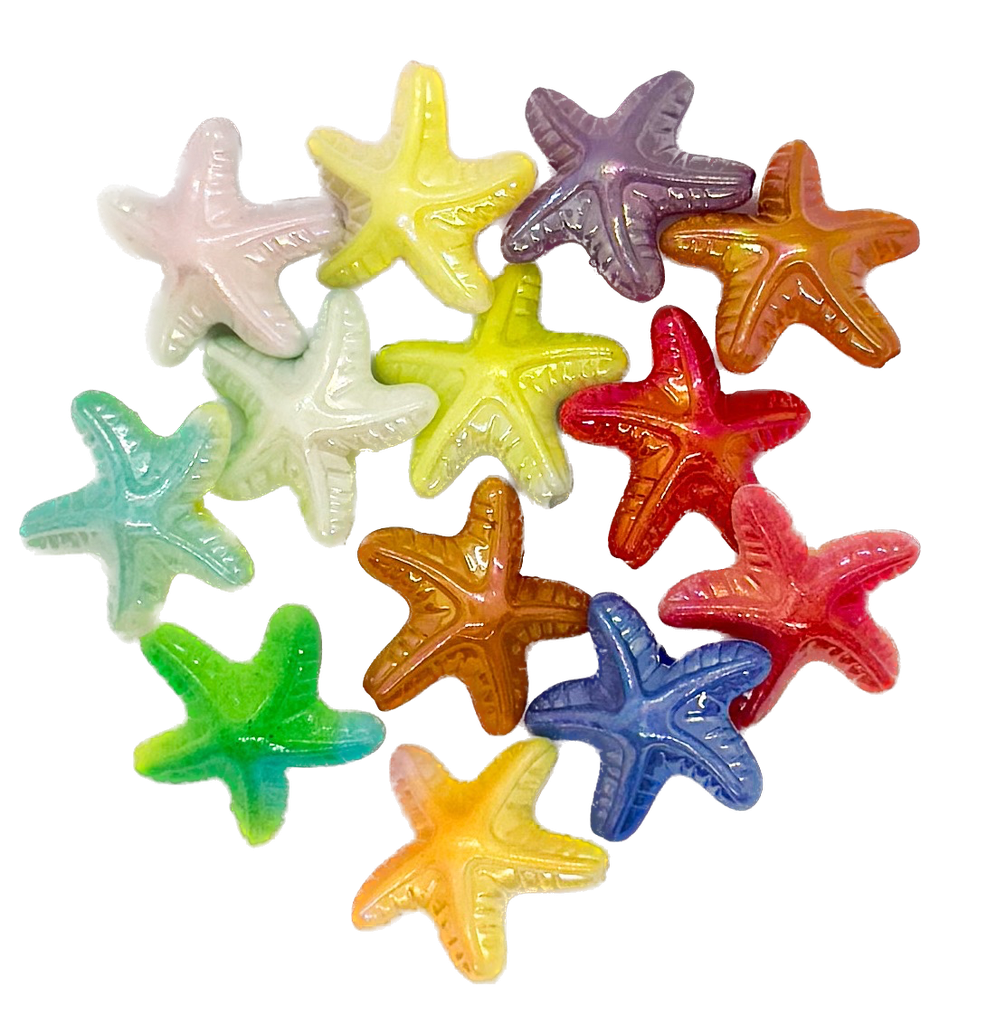 Plástico nacarado estrella mar multicolor x 10gr