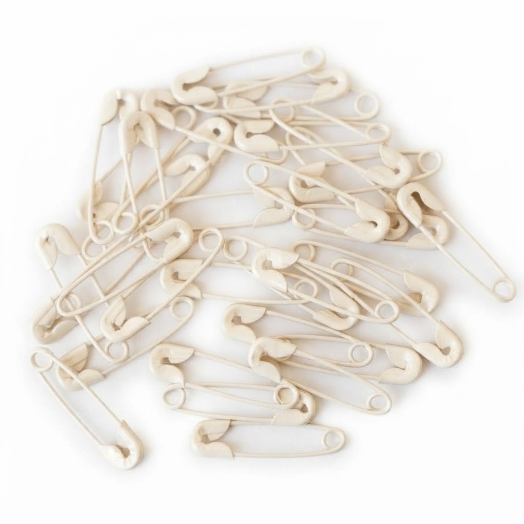 Alfiler de gancho beige 30mm x 10 un