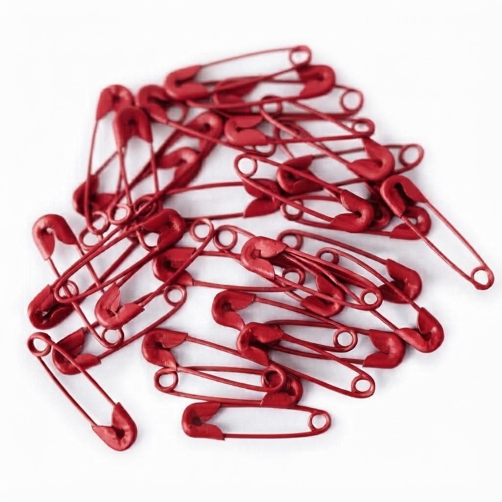 Alfiler de gancho rojo 30mm x 10 un
